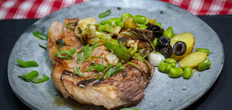 Côte de Veau aux oignons nouveaux