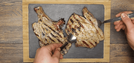 Côte de Veau à la moutarde et l'estragon