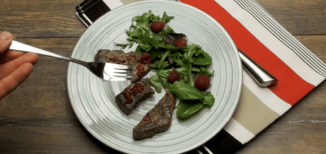 Foie de veau à la framboise