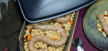 Saucisse de Toulouse en cocotte avec ses cocos blancs