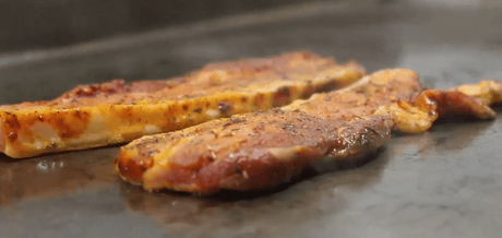 Ventrèche de Porc cuisantes sur une plancha