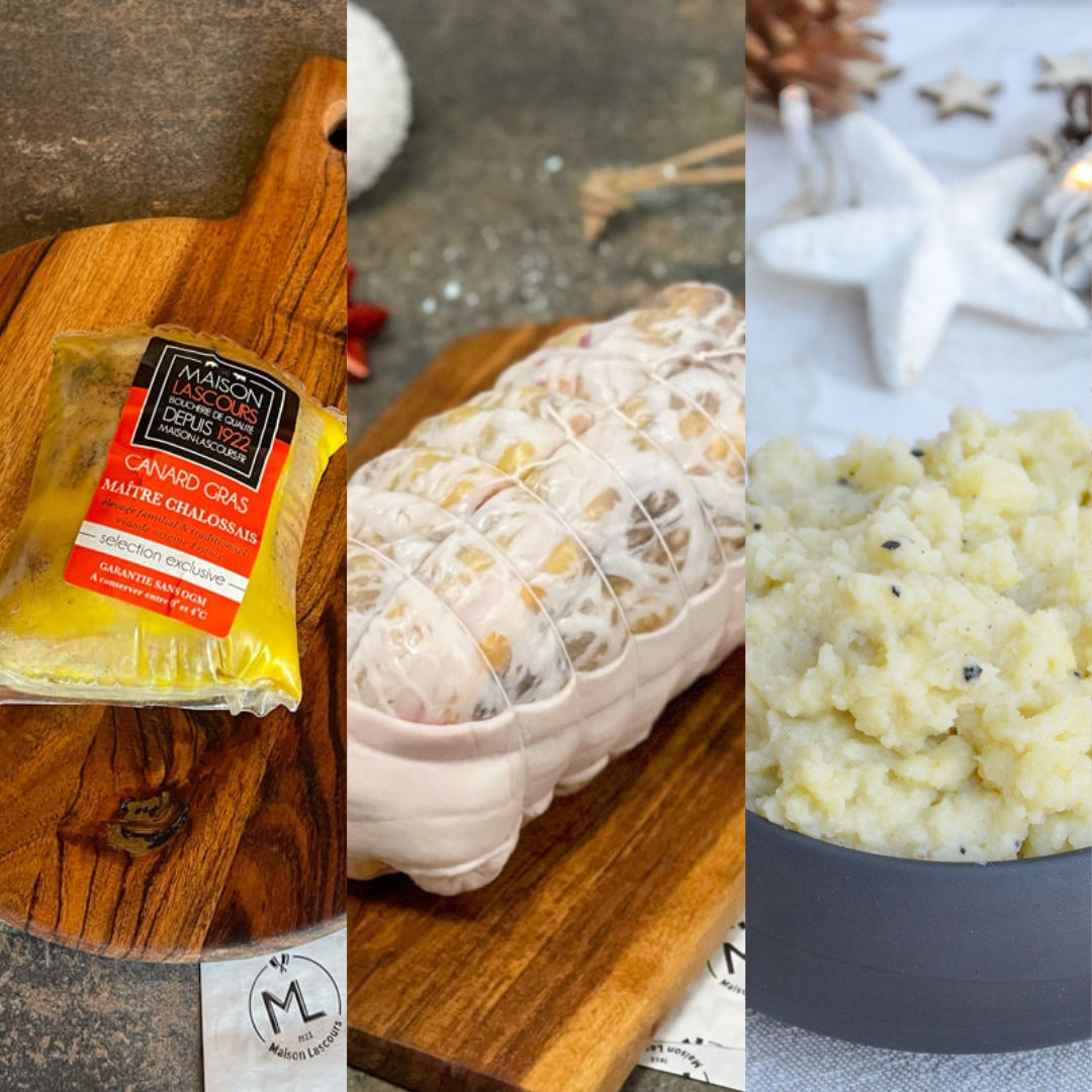 Menu Gourmand Rôti de Pintade au Foie Gras - 4 Personnes