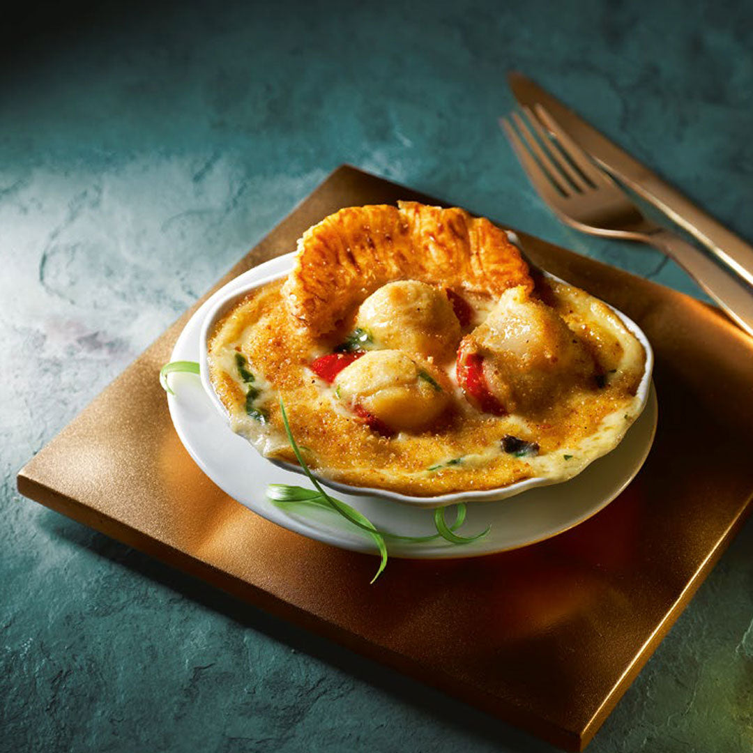 4 Coquilles Saint-Jacques à la Bretonne