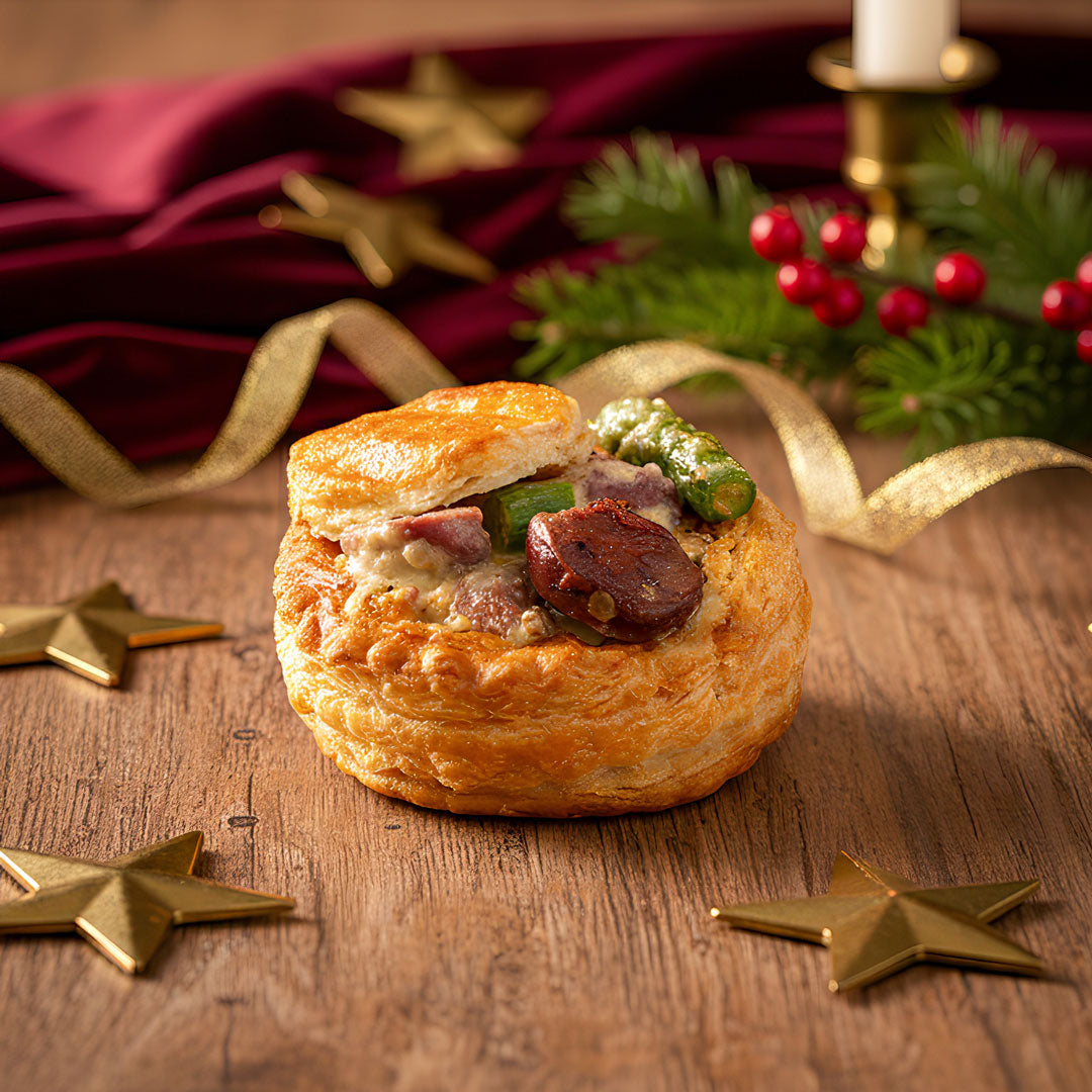 Vol au Vent Gascon aux Gésiers de Canard, Foie Gras & Asperges