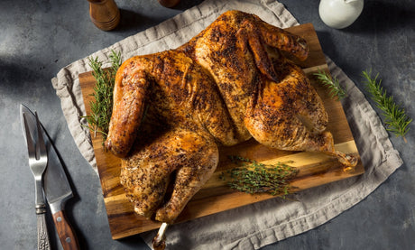 Dinde rôtie en crapaudine