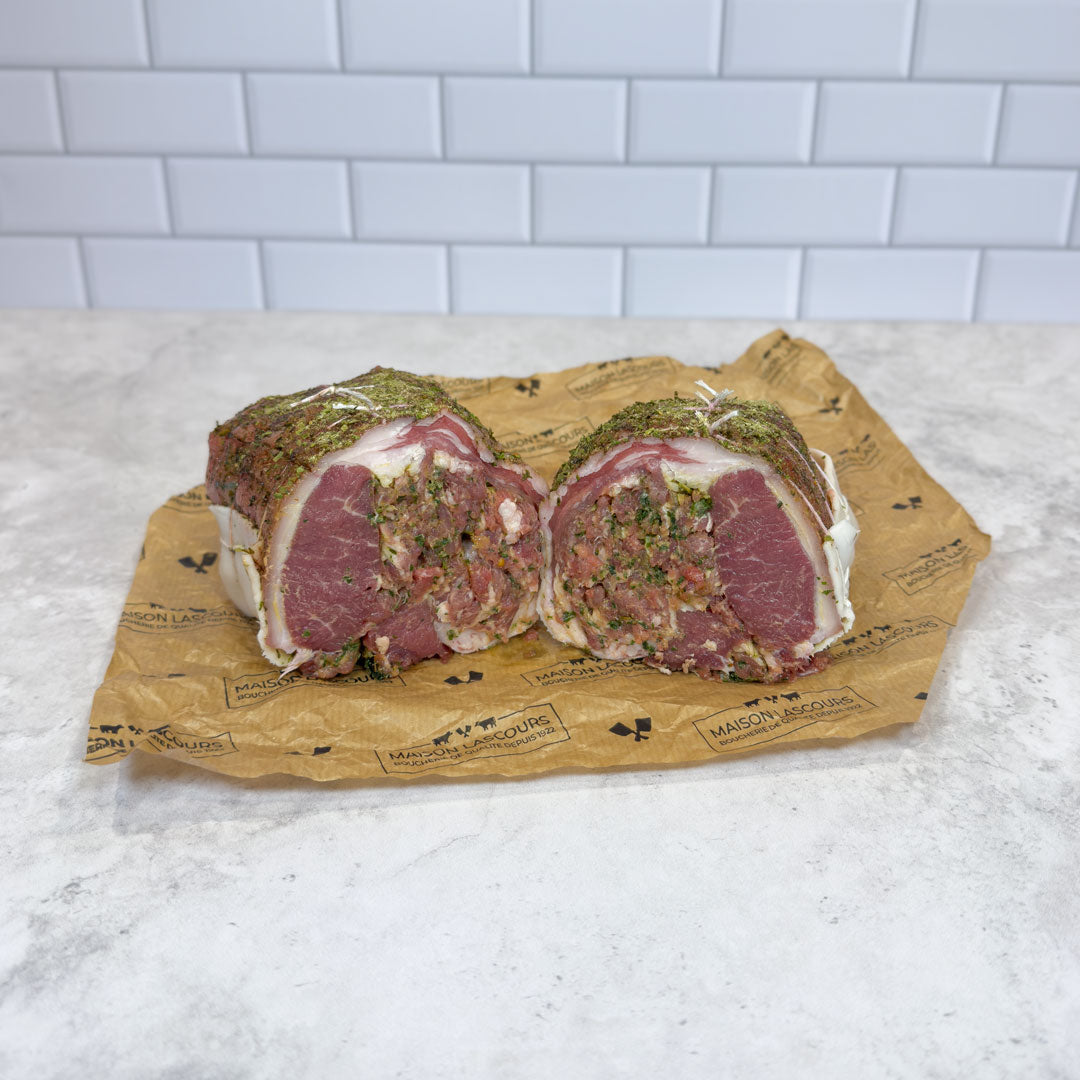 Rôti d'Agneau farci à l'Ail des Ours