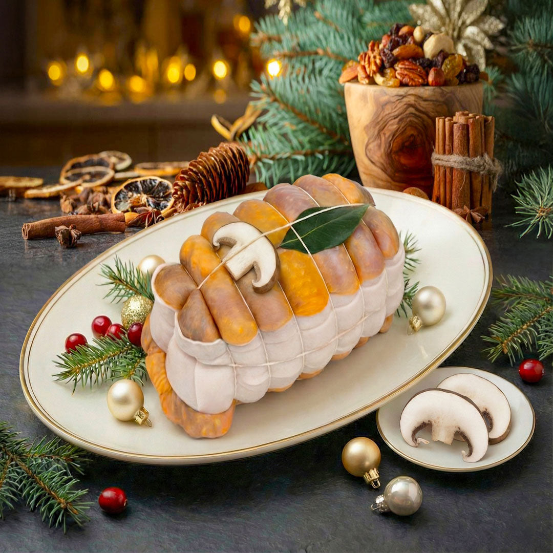 Rôti de Pintade farcie aux Champignons Forestiers