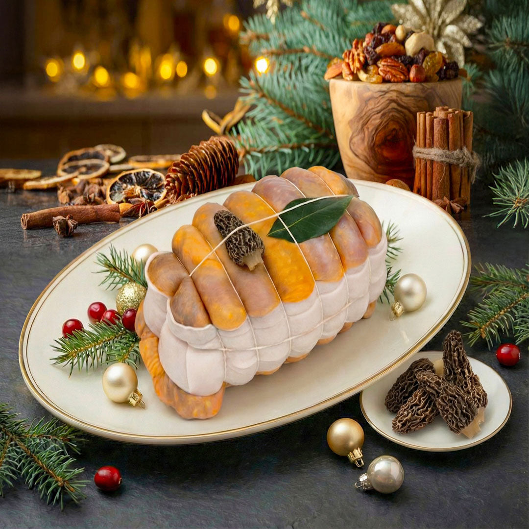 Rôti de Pintade farcie aux Morilles